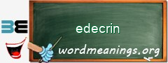 WordMeaning blackboard for edecrin